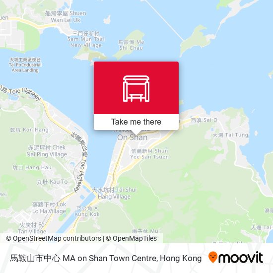 馬鞍山市中心 MA on Shan Town Centre map
