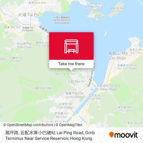 麗坪路, 近配水庫小巴總站 Lai Ping Road, Gmb Terminus Near Service Reservoir map