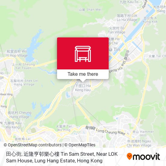 田心街, 近隆亨邨樂心樓 Tin Sam Street, Near LOK Sam House, Lung Hang Estate map