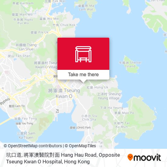 坑口道, 將軍澳醫院對面 Hang Hau Road, Opposite Tseung Kwan O Hospital map