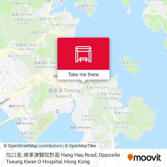 坑口道, 將軍澳醫院對面 Hang Hau Road, Opposite Tseung Kwan O Hospital map