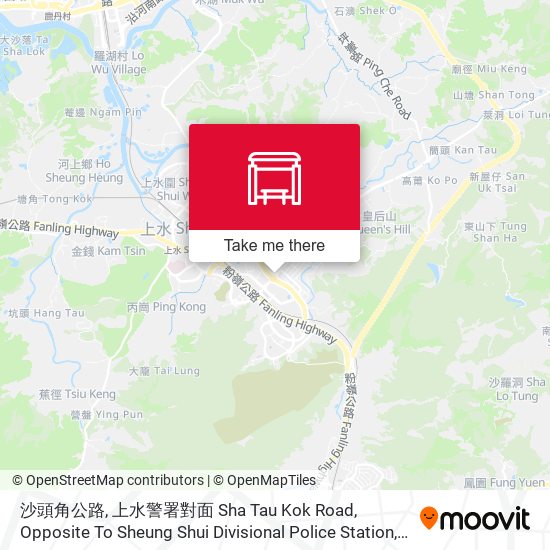 沙頭角公路, 上水警署對面 Sha Tau Kok Road, Opposite To Sheung Shui Divisional Police Station map