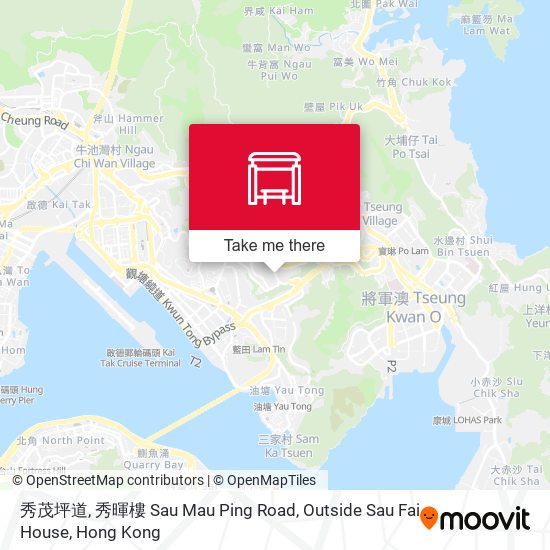 秀茂坪道, 秀暉樓 Sau Mau Ping Road, Outside Sau Fai House map