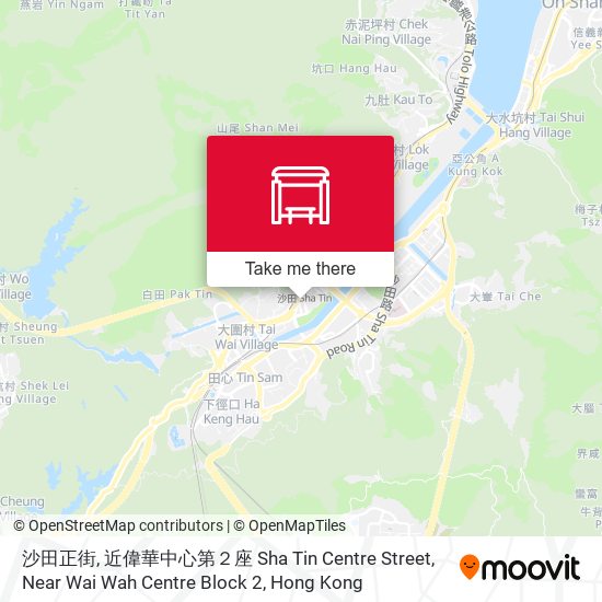 沙田正街, 近偉華中心第２座 Sha Tin Centre Street, Near Wai Wah Centre Block 2 map