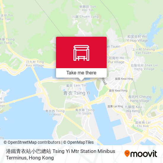 港鐵青衣站小巴總站 Tsing Yi Mtr Station Minibus Terminus map