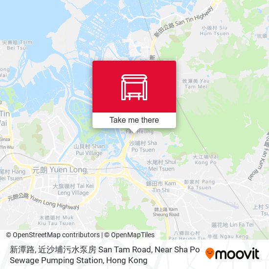 新潭路, 近沙埔污水泵房 San Tam Road, Near Sha Po Sewage Pumping Station map