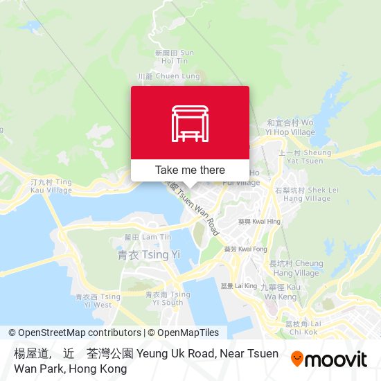 楊屋道,　近　荃灣公園 Yeung Uk Road, Near Tsuen Wan Park map