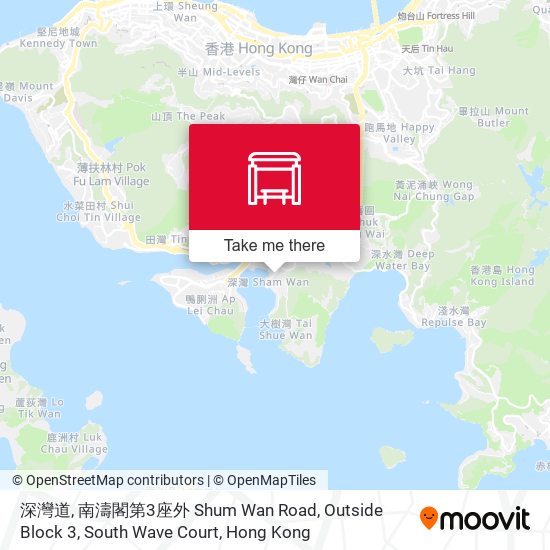 深灣道, 南濤閣第3座外 Shum Wan Road, Outside Block 3, South Wave Court map
