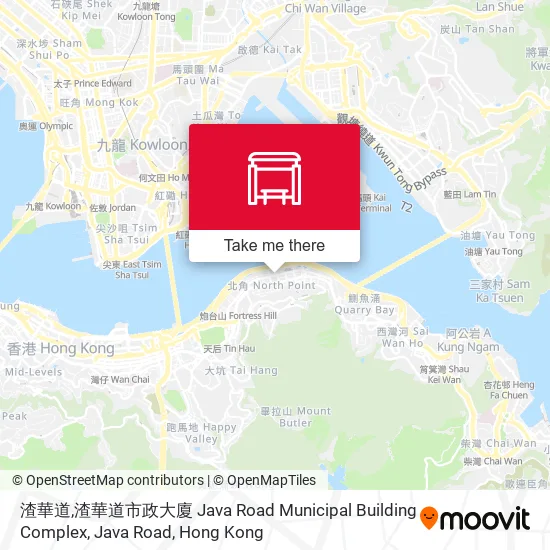 渣華道,渣華道市政大廈 Java Road Municipal Building Complex, Java Road地圖