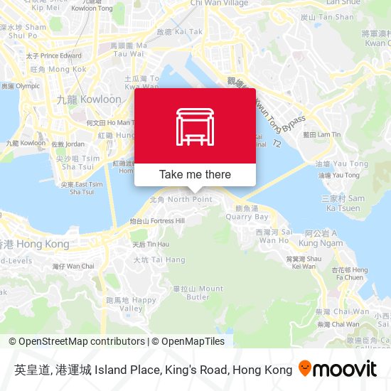 英皇道, 港運城 Island Place, King's Road map