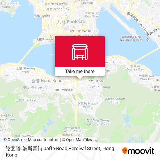 謝斐道, 波斯富街 Jaffe Road,Percival Street map