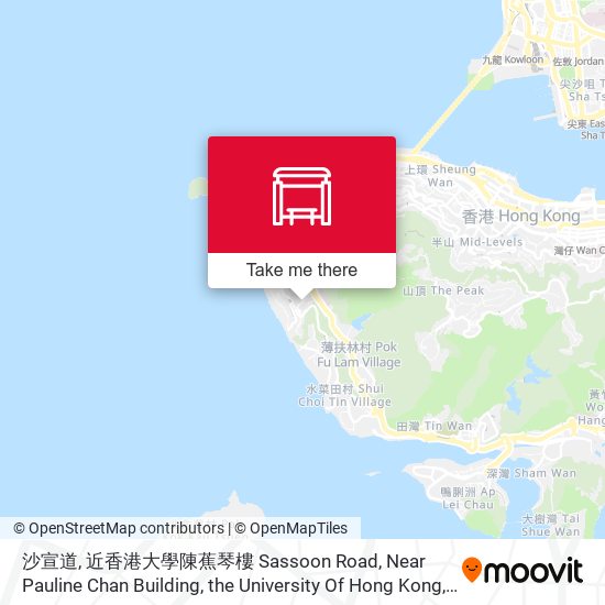 沙宣道, 近香港大學陳蕉琴樓 Sassoon Road, Near Pauline Chan Building, the University Of Hong Kong map