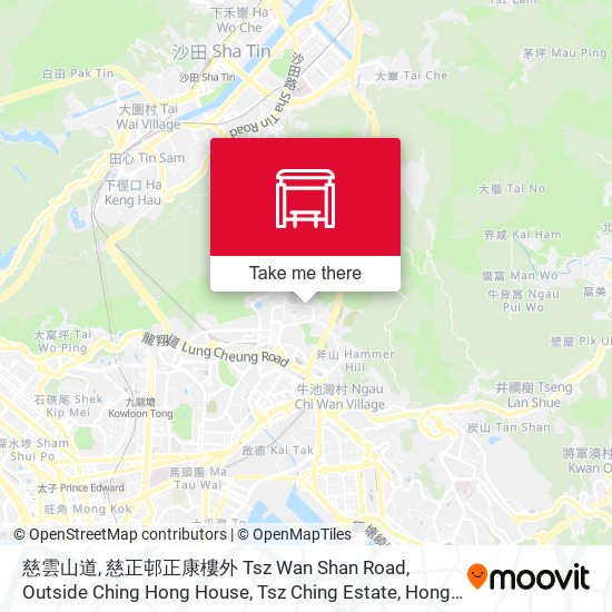 慈雲山道, 慈正邨正康樓外 Tsz Wan Shan Road, Outside Ching Hong House, Tsz Ching Estate map