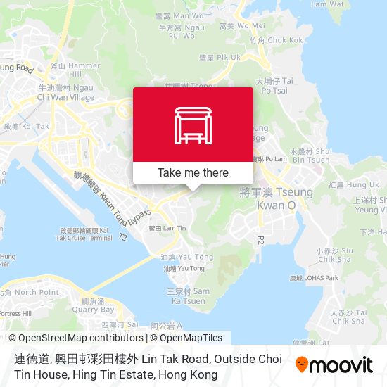 連德道, 興田邨彩田樓外 Lin Tak Road, Outside Choi Tin House, Hing Tin Estate map