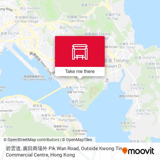 碧雲道, 廣田商場外 Pik Wan Road, Outside Kwong Tin Commercial Centre map