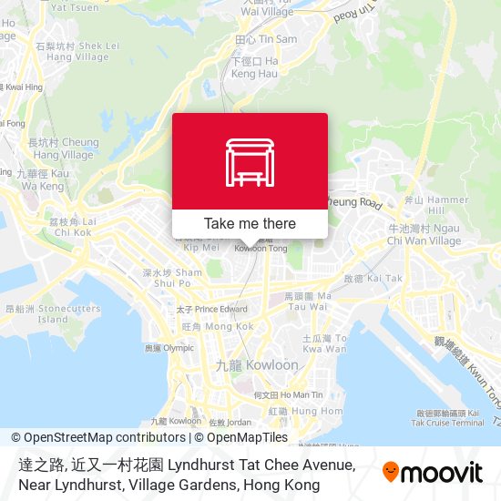 達之路, 近又一村花園 Lyndhurst Tat Chee Avenue, Near Lyndhurst, Village Gardens地圖