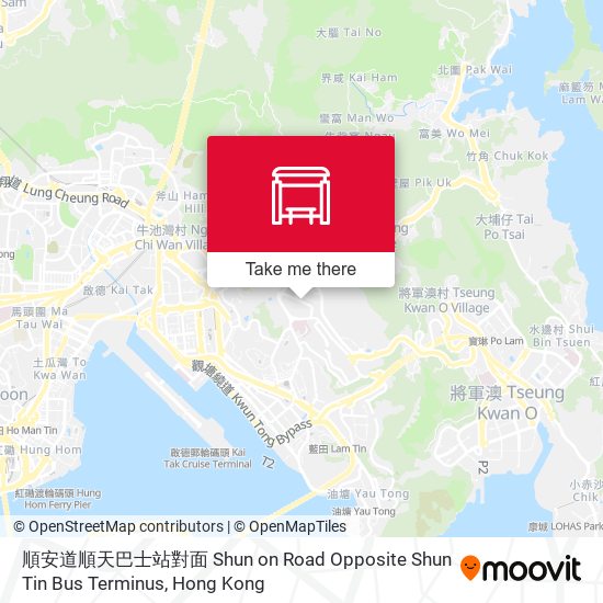 順安道順天巴士站對面 Shun on Road Opposite Shun Tin Bus Terminus map