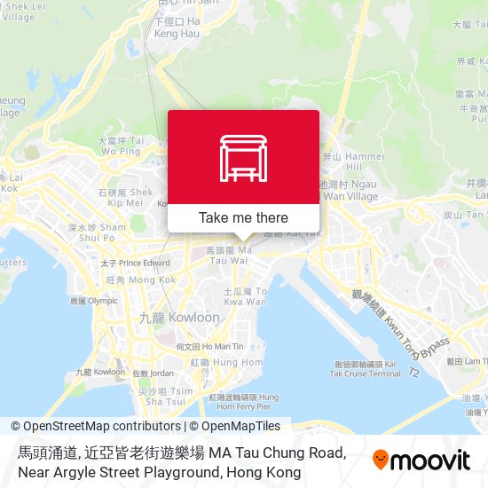 馬頭涌道, 近亞皆老街遊樂場 MA Tau Chung Road, Near Argyle Street Playground map