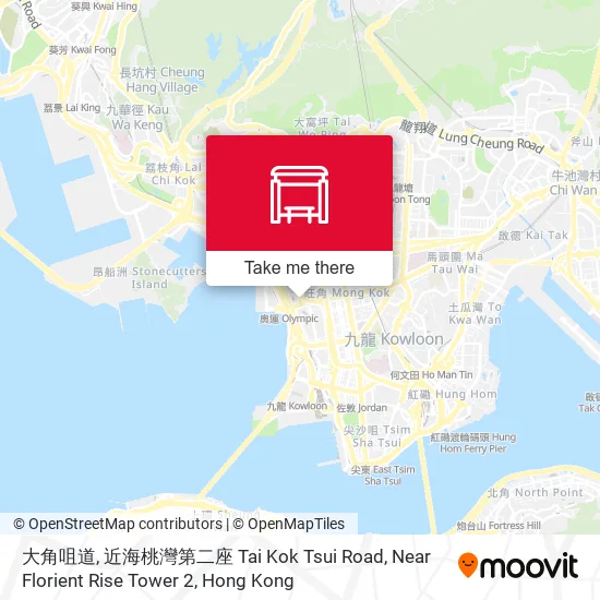 大角咀道, 近海桃灣第二座 Tai Kok Tsui Road, Near Florient Rise Tower 2地圖
