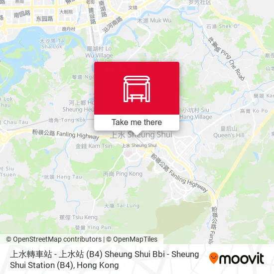 上水轉車站 - 上水站 (B4) Sheung Shui Bbi - Sheung Shui Station (B4)地圖