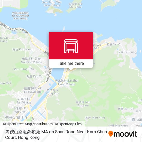 馬鞍山路近錦駿苑  MA on Shan Road Near Kam Chun Court地圖