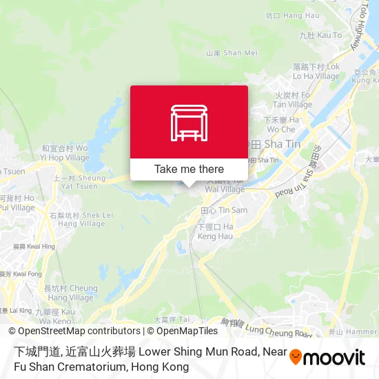 下城門道, 近富山火葬場	 Lower Shing Mun Road, Near Fu Shan Crematorium map