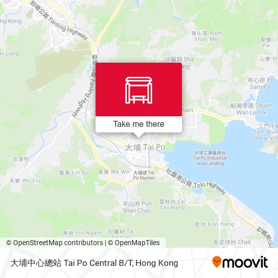 大埔中心總站 Tai Po Central B/T map