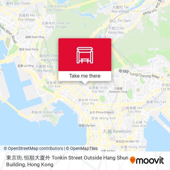 東京街, 恒順大廈外 Tonkin Street Outside Hang Shun Building map