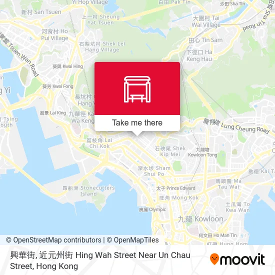 興華街, 近元州街 Hing Wah Street Near Un Chau Street map