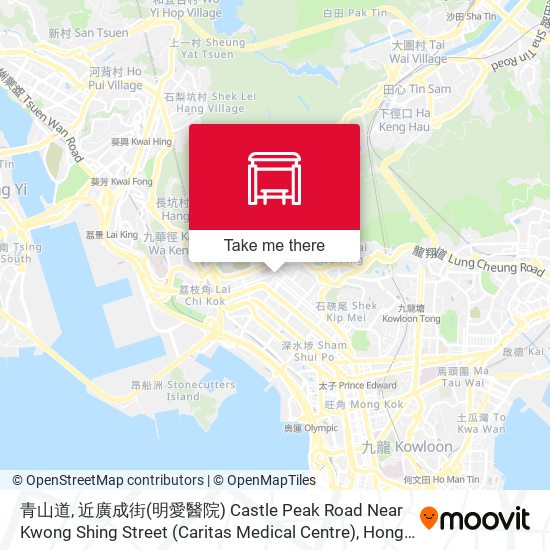 青山道, 近廣成街(明愛醫院) Castle Peak Road Near Kwong Shing Street (Caritas Medical Centre) map