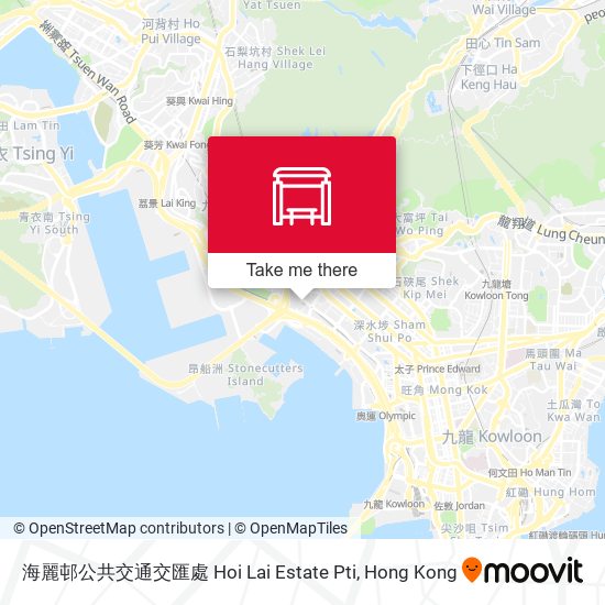 海麗邨公共交通交匯處 Hoi Lai Estate Pti map