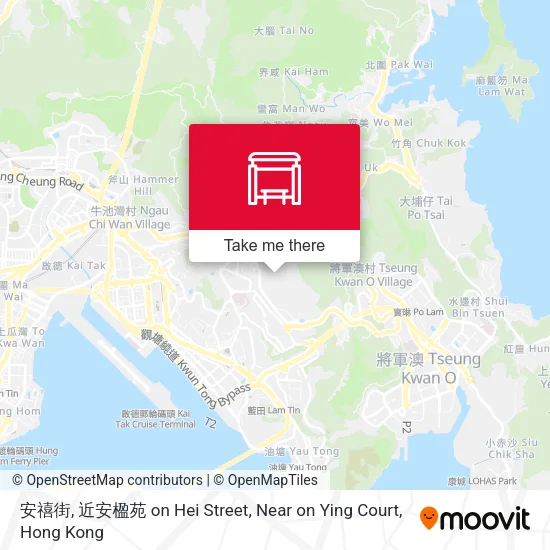 安禧街, 近安楹苑 on Hei Street, Near on Ying Court map