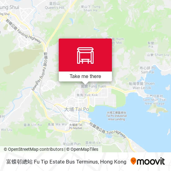 富蝶邨總站 Fu Tip Estate Bus Terminus map