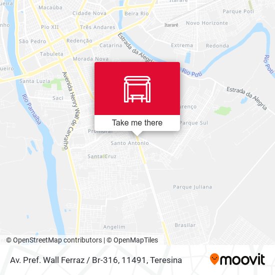 Mapa Av. Pref. Wall Ferraz / Br-316, 11491