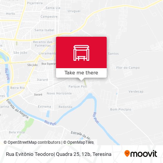 Mapa Rua Evitônio Teodoro| Quadra 25, 12b