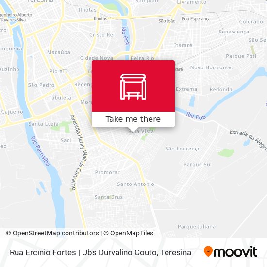 Rua Ercínio Fortes | Ubs Durvalino Couto map