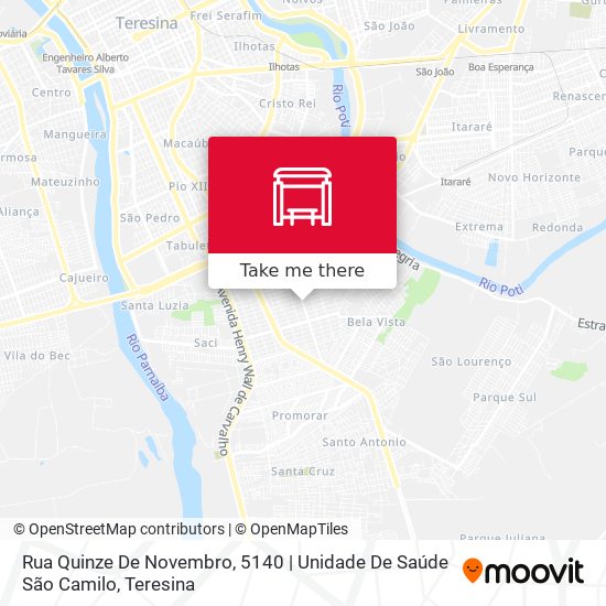 Mapa Rua Quinze De Novembro, 5140 | Unidade De Saúde São Camilo