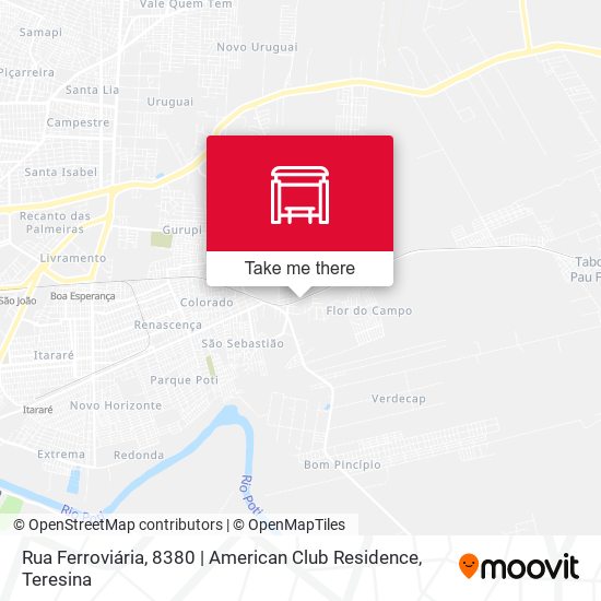 Mapa Rua Ferroviária, 8380 | American Club Residence