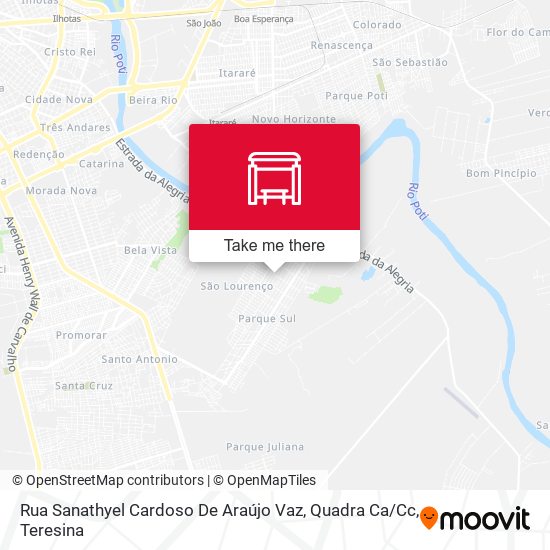 Rua Sanathyel Cardoso De Araújo Vaz, Quadra Ca / Cc map