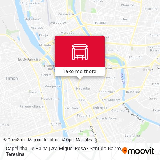 Mapa Capelinha De Palha | Av. Miguel Rosa - Sentido Bairro