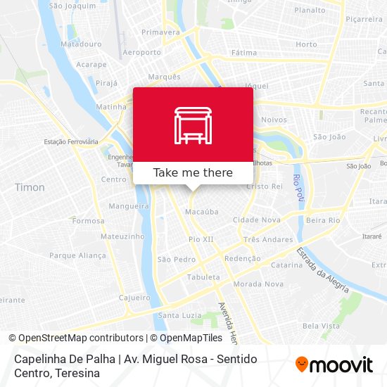 Mapa Capelinha De Palha | Av. Miguel Rosa - Sentido Centro