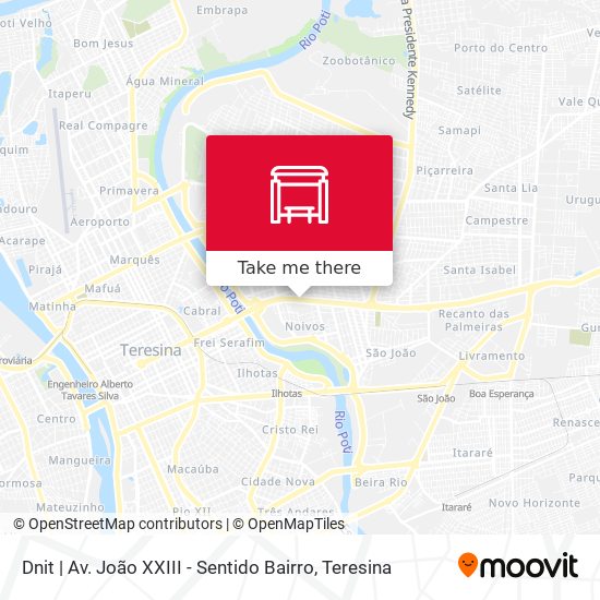 Dnit | Av. João XXIII - Sentido Bairro map