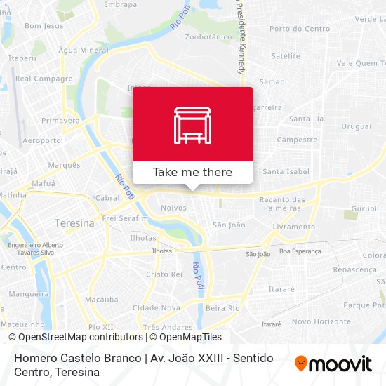 Mapa Homero Castelo Branco | Av. João XXIII - Sentido Centro