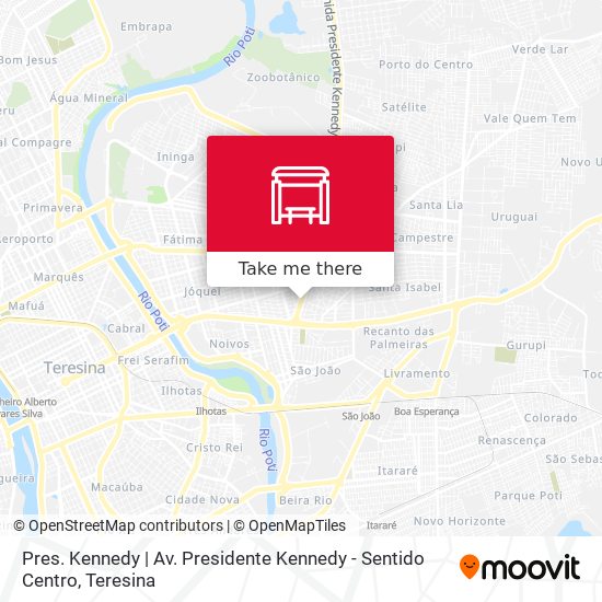 Pres. Kennedy | Av. Presidente Kennedy - Sentido Centro map