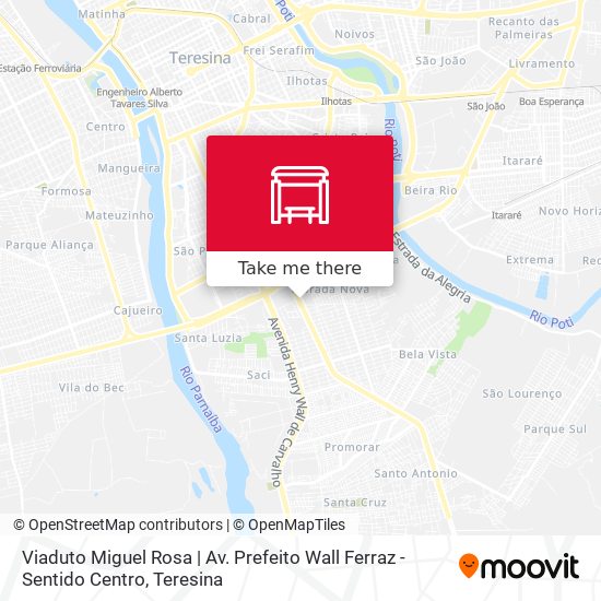 Viaduto Miguel Rosa | Av. Prefeito Wall Ferraz - Sentido Centro map