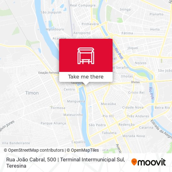 Rua João Cabral, 500 | Terminal Intermunicipal Sul map