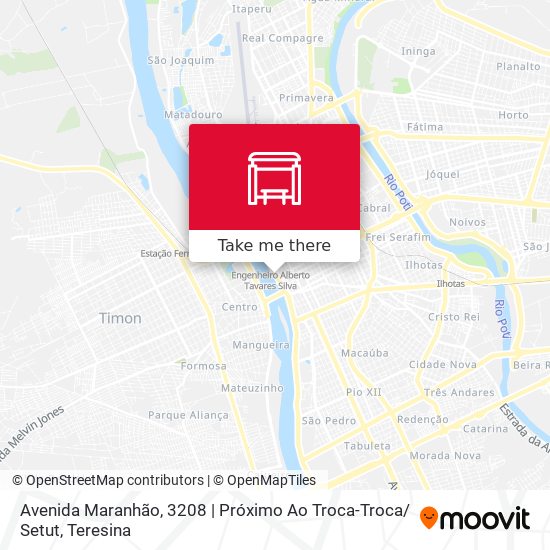 Mapa Avenida Maranhão, 3208  | Próximo Ao Troca-Troca/ Setut