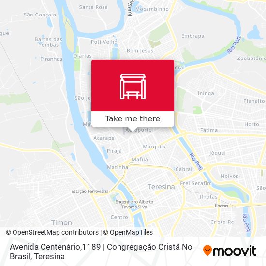 Avenida Centenário,1189 | Congregação Cristã No Brasil map