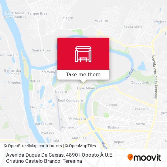 Mapa Avenida Duque De Caxias, 4890 | Oposto À U.E. Cristino Castelo Branco