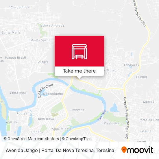 Mapa Avenida Jango | Portal Da Nova Teresina